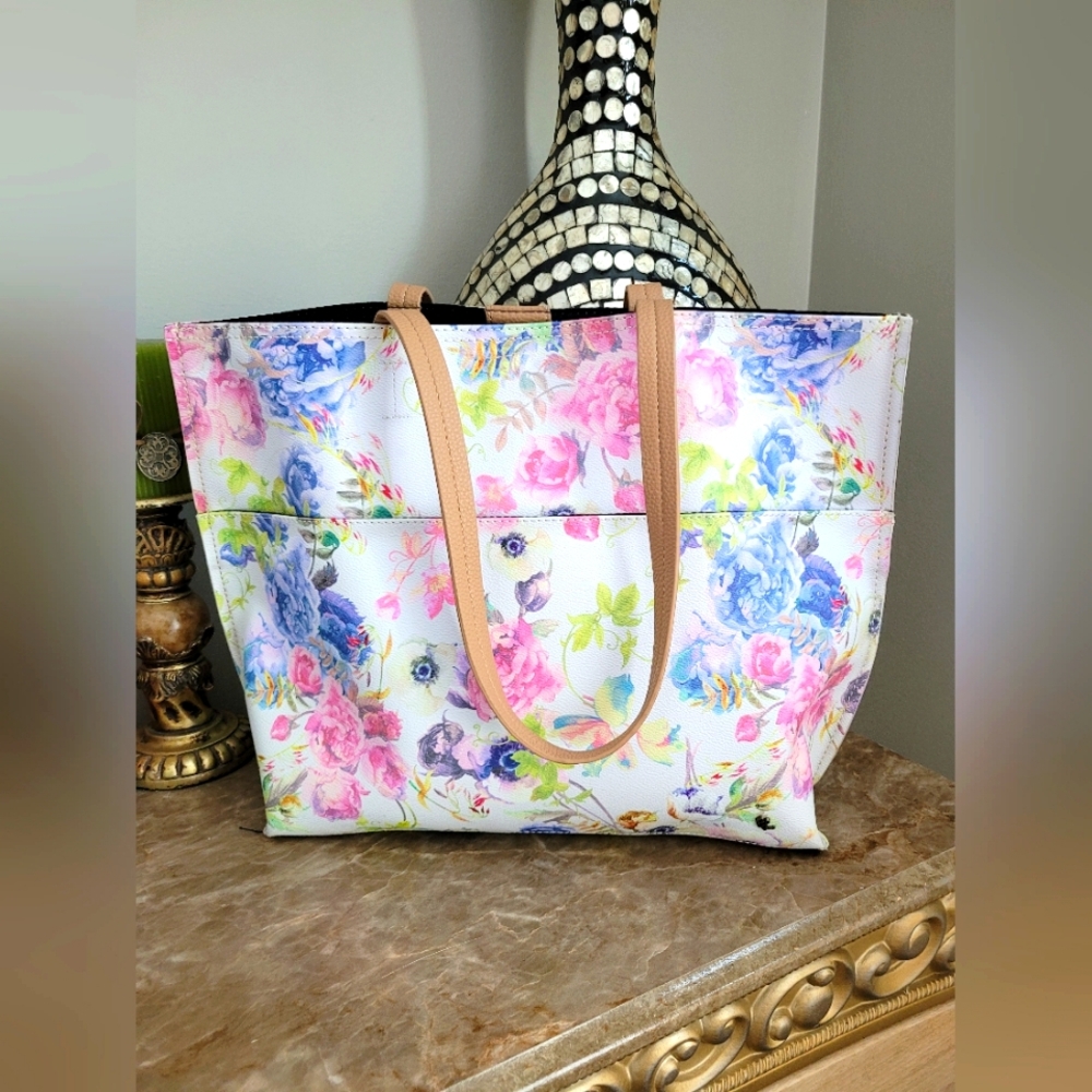 Elliot Lucca Women's Aria Delphine Floral Shoulder Bag 16.5"×13"×5"